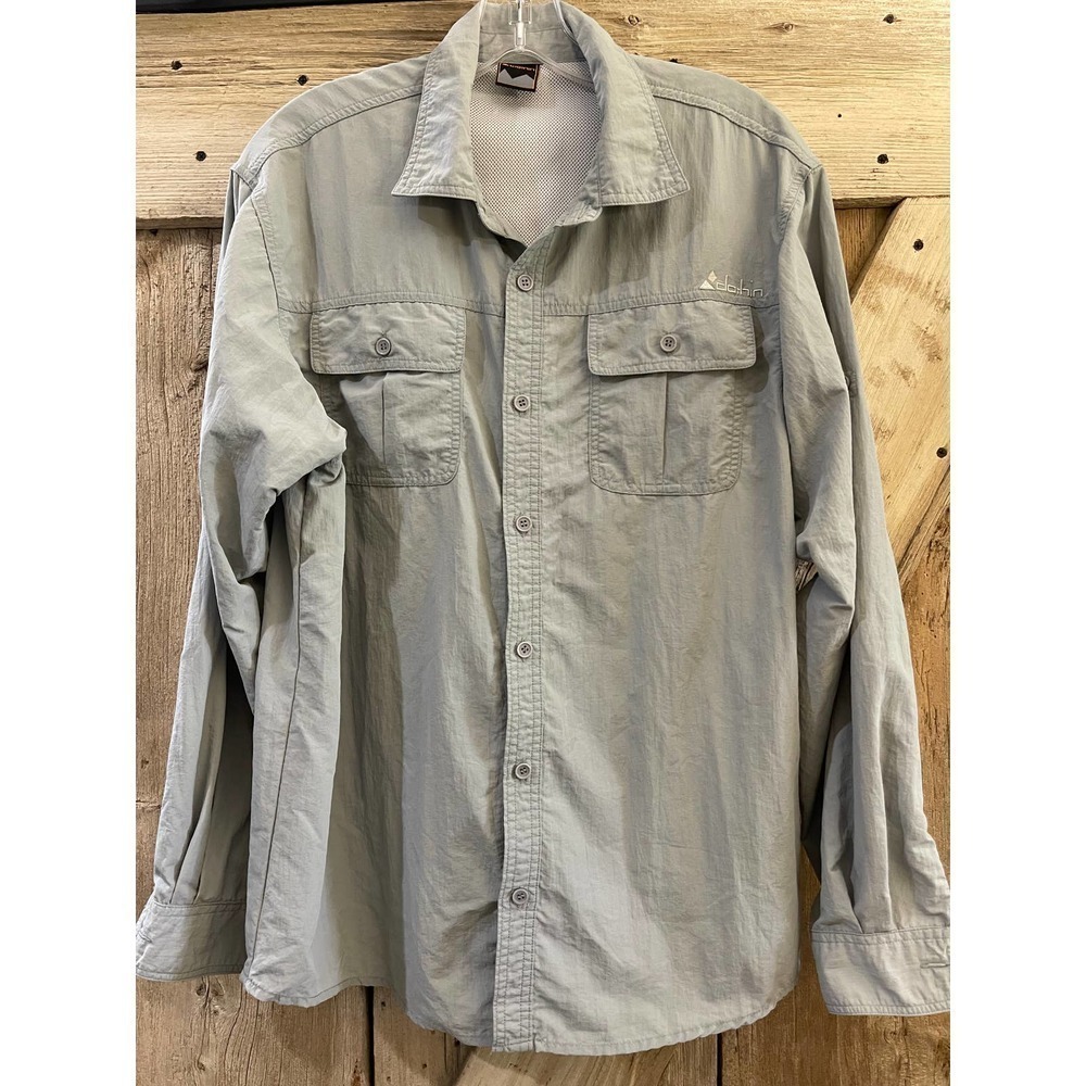CLOTHIN Brand Men's Size Med Classic Button Long Sleeve Vented Fishing Shirt